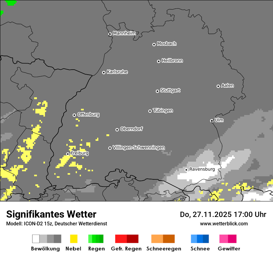 Modellkarten Signifikantes Wetter