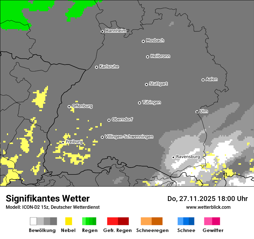 Modellkarten Signifikantes Wetter