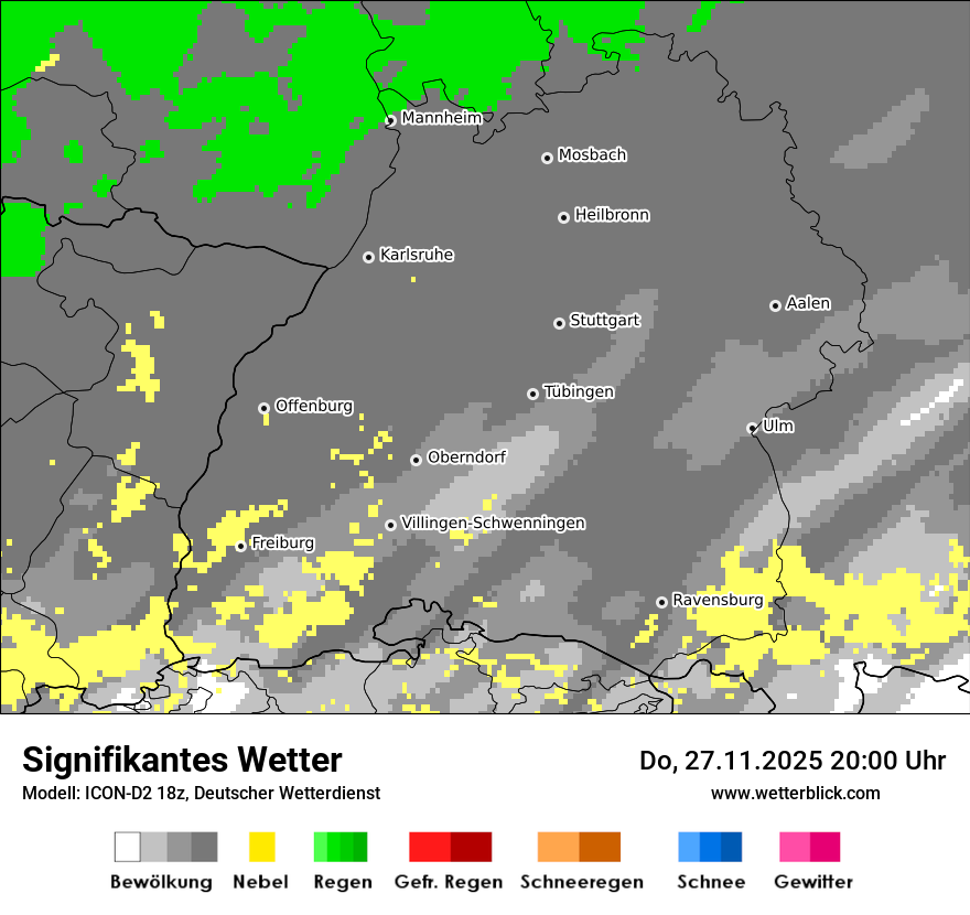 Modellkarten Signifikantes Wetter