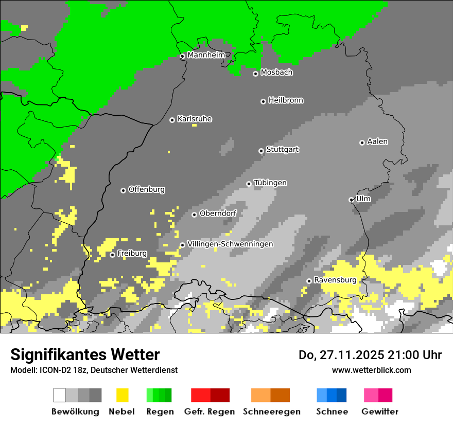 Modellkarten Signifikantes Wetter