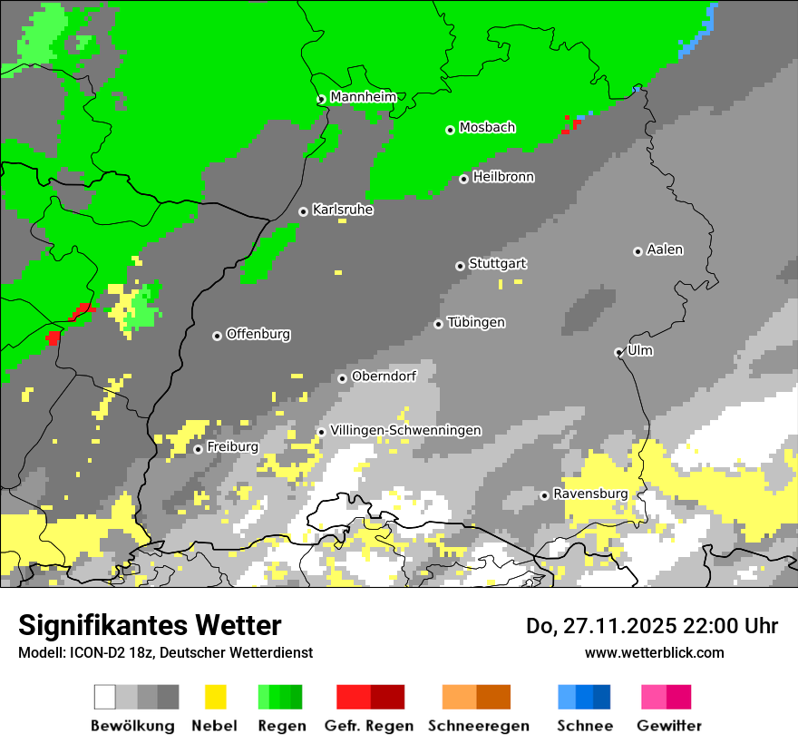 Modellkarten Signifikantes Wetter