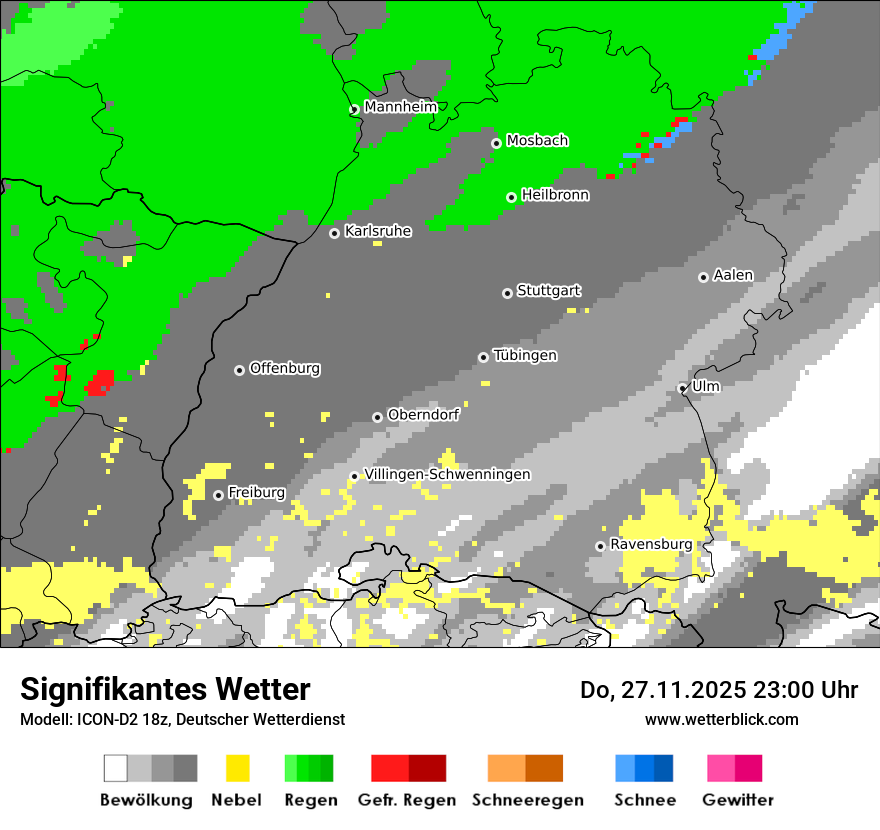 Modellkarten Signifikantes Wetter