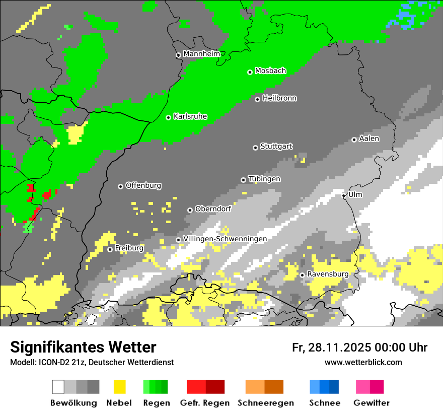 Modellkarten Signifikantes Wetter