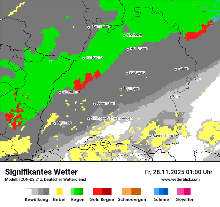 Modellkarten Signifikantes Wetter