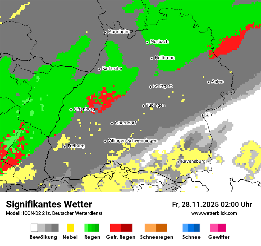 Modellkarten Signifikantes Wetter