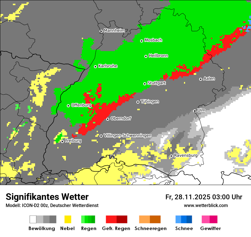 Modellkarten Signifikantes Wetter