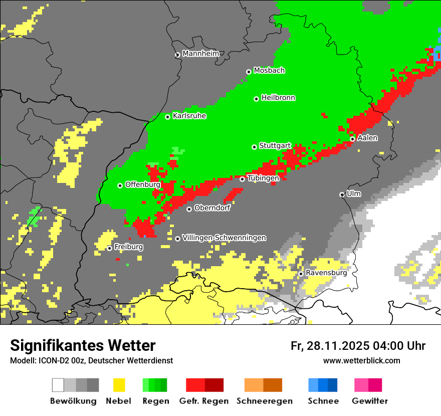 Modellkarten Signifikantes Wetter