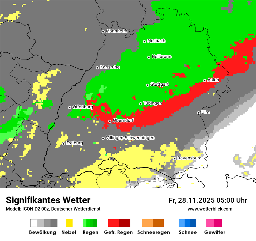 Modellkarten Signifikantes Wetter
