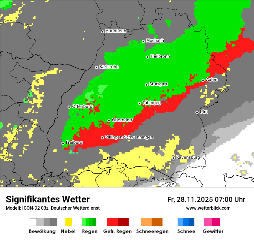 Modellkarten Signifikantes Wetter