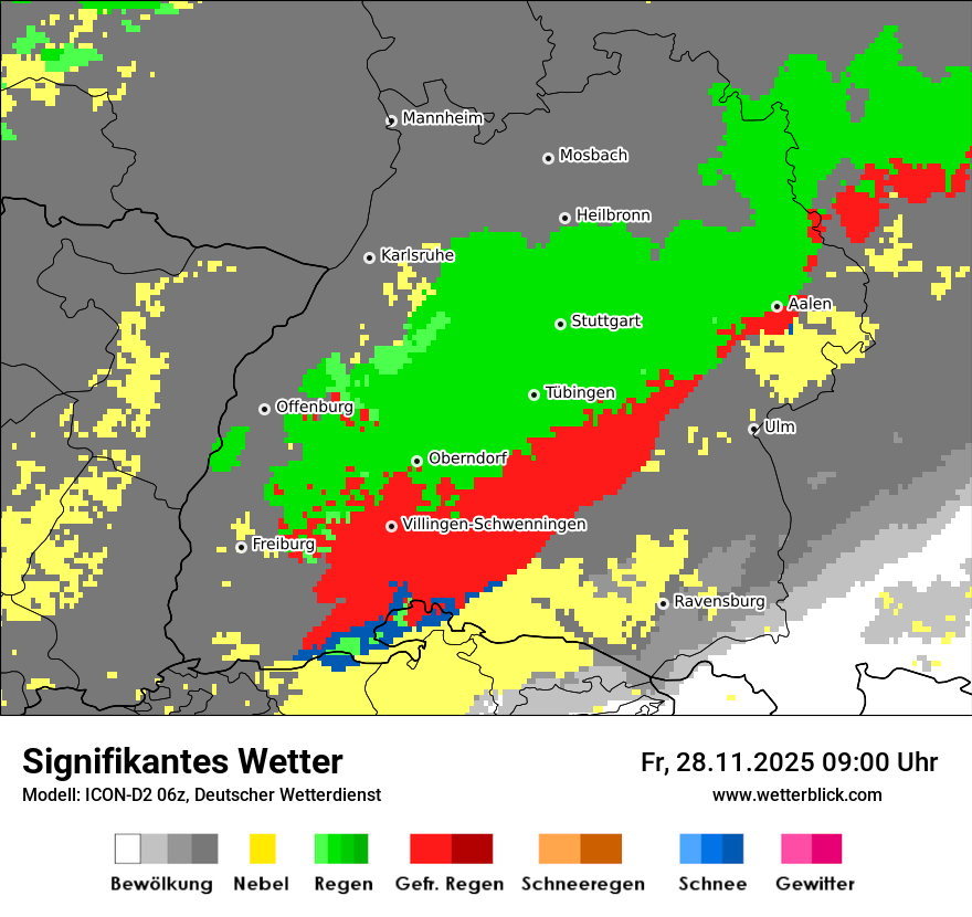 Modellkarten Signifikantes Wetter