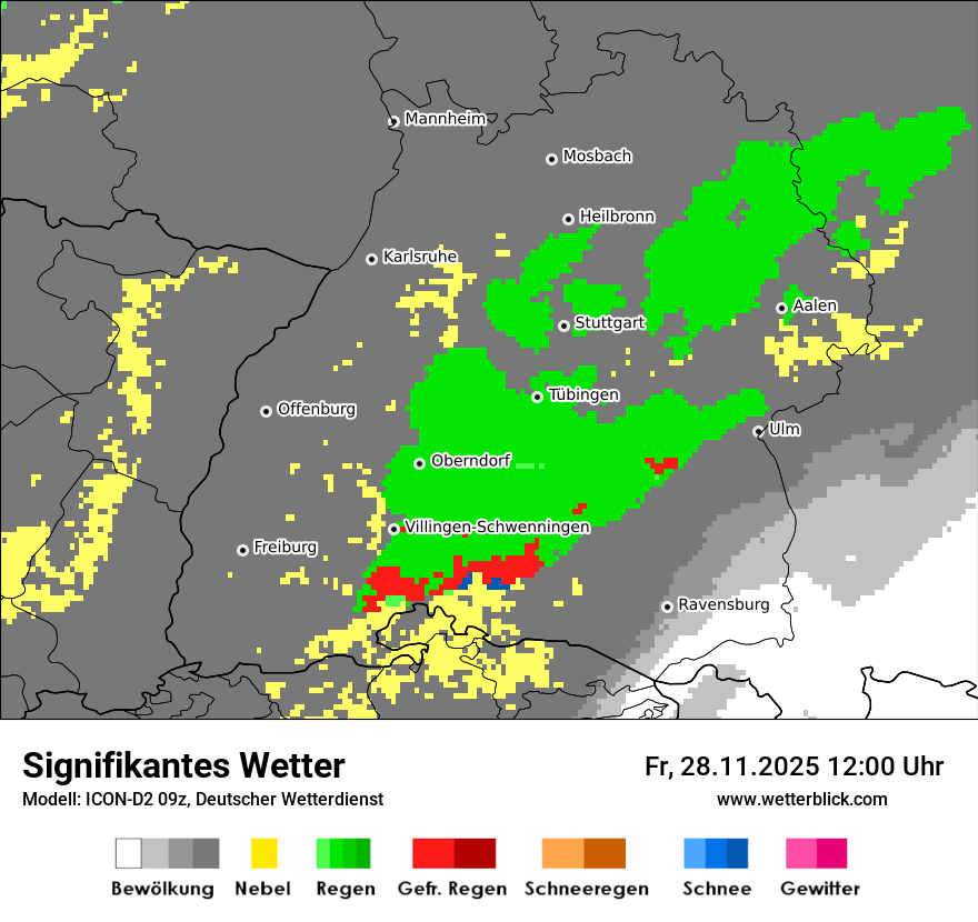Modellkarten Signifikantes Wetter