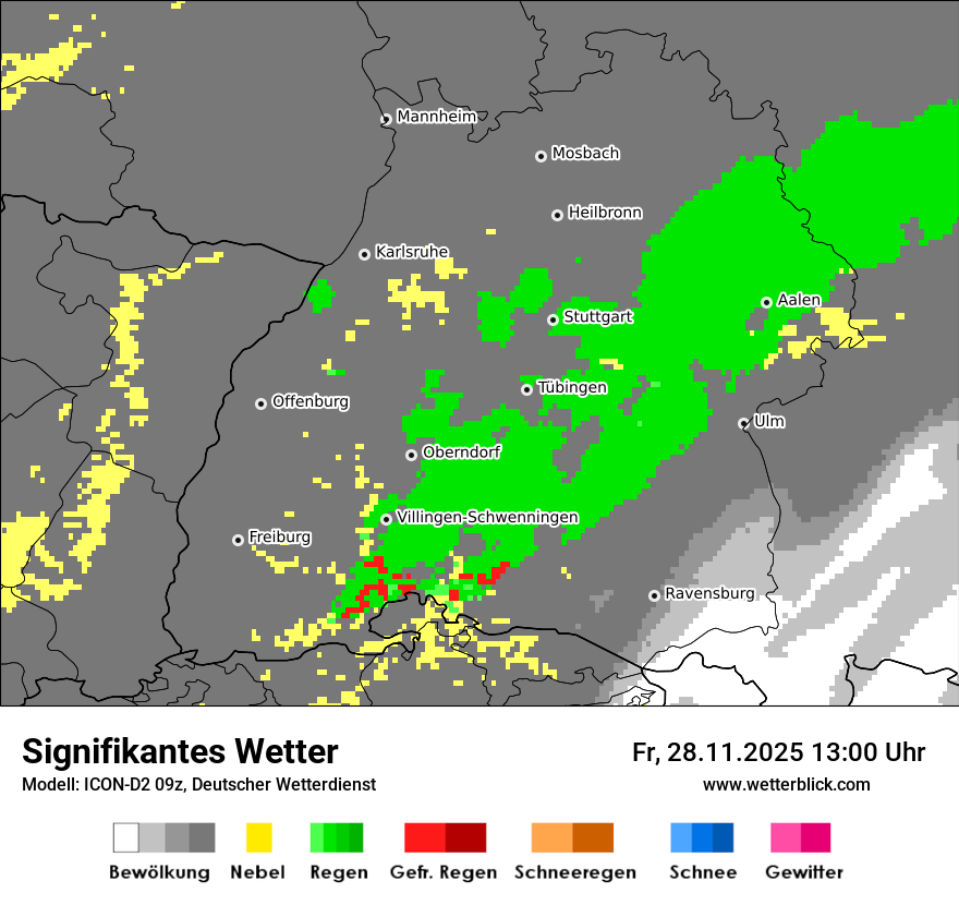 Modellkarten Signifikantes Wetter