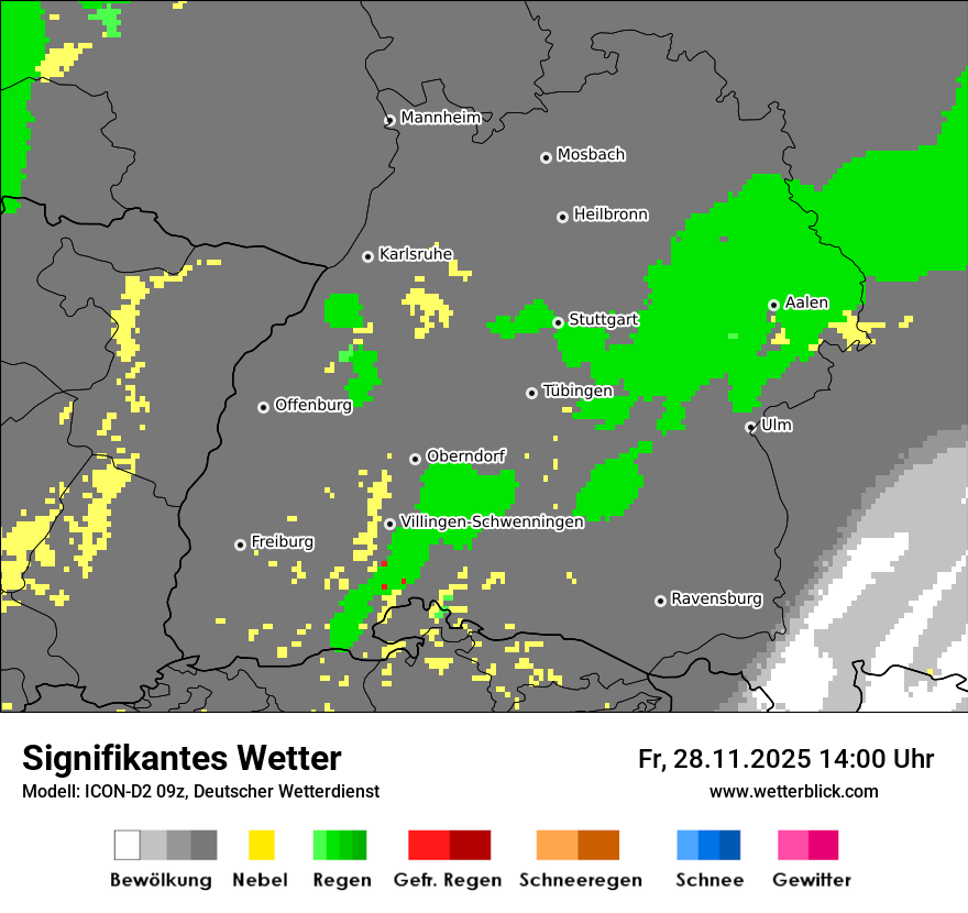 Modellkarten Signifikantes Wetter