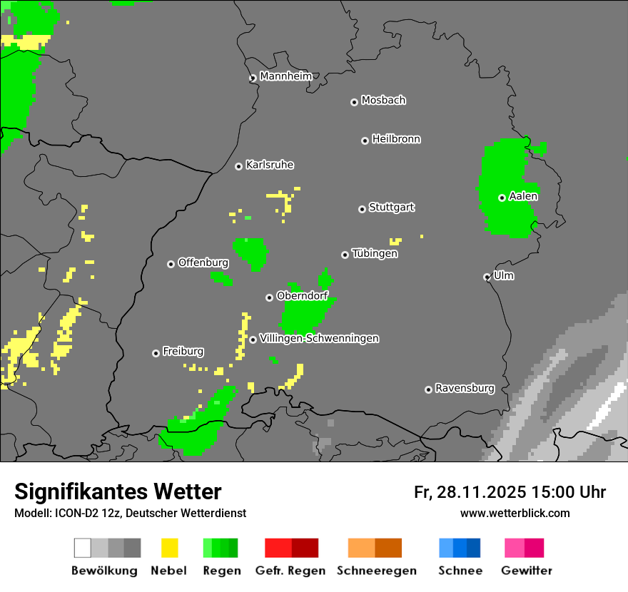 Modellkarten Signifikantes Wetter