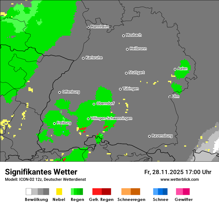 Modellkarten Signifikantes Wetter
