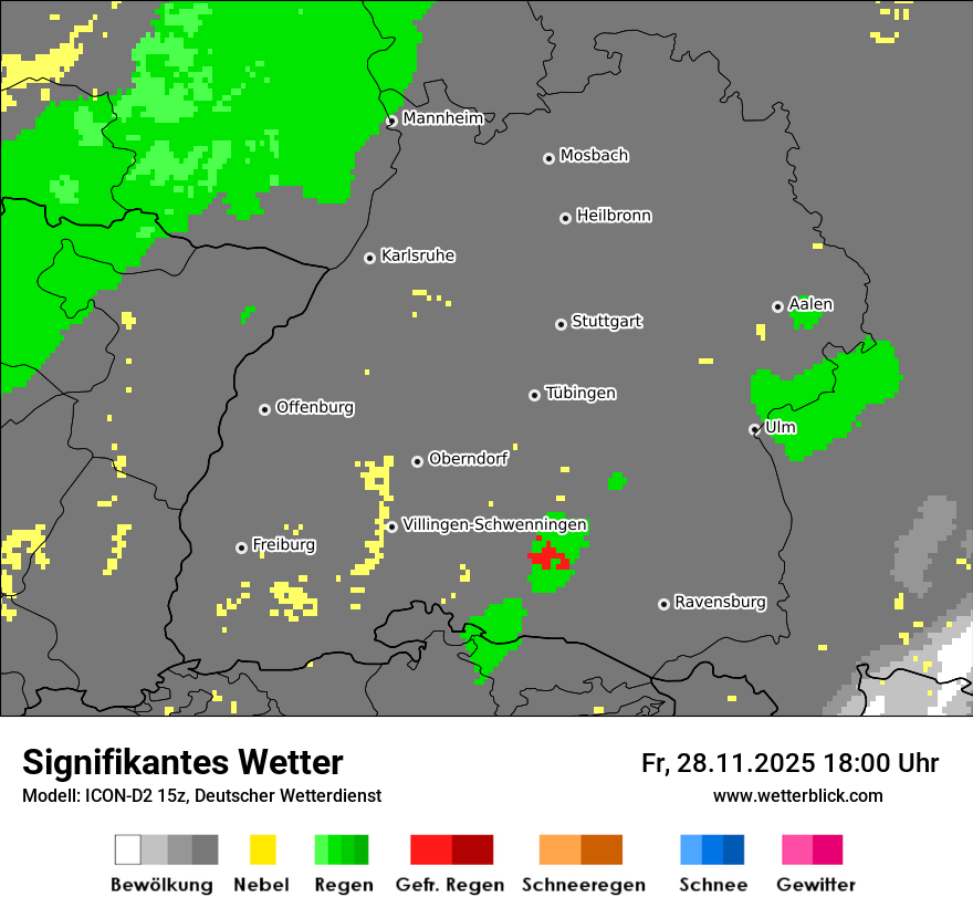 Modellkarten Signifikantes Wetter