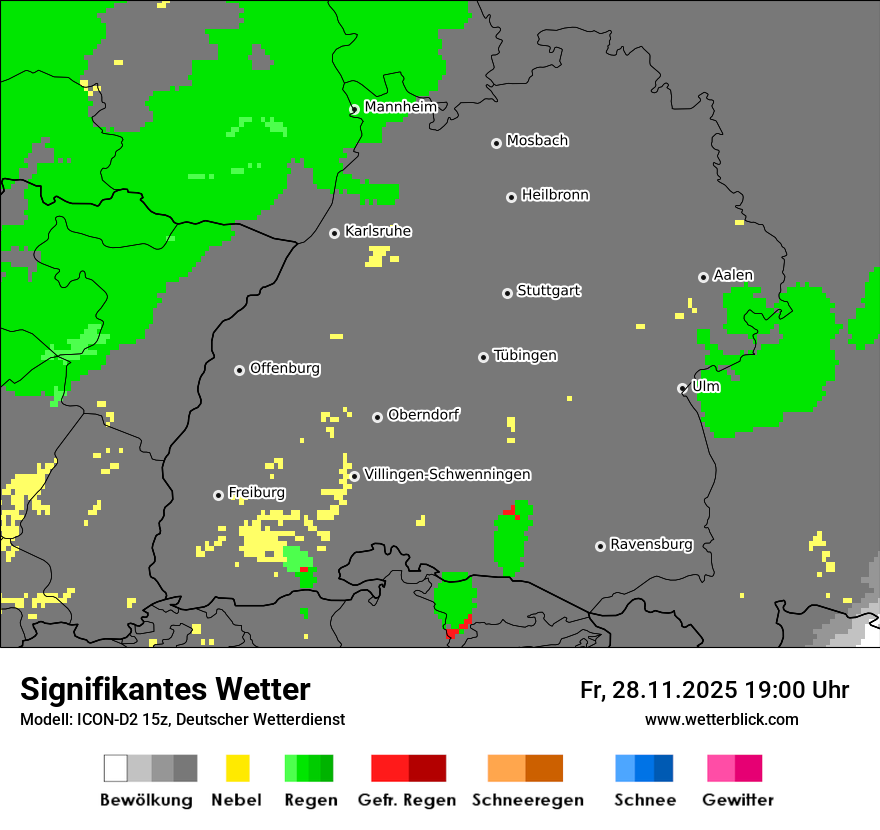 Modellkarten Signifikantes Wetter