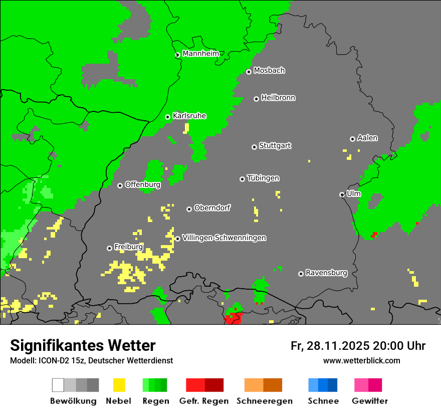 Modellkarten Signifikantes Wetter