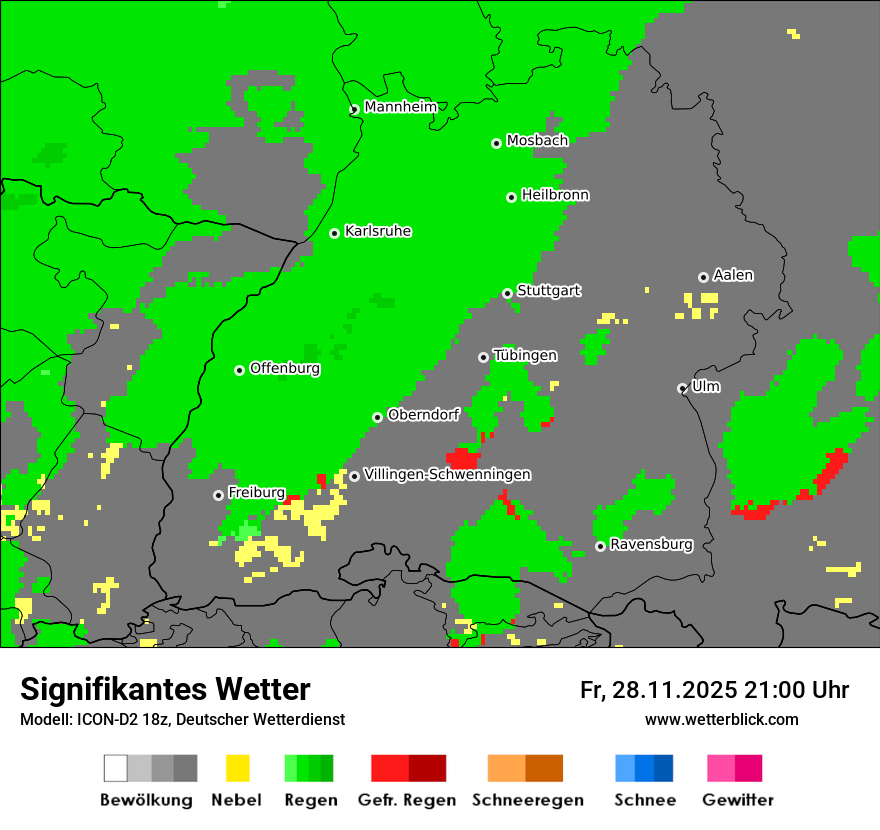 Modellkarten Signifikantes Wetter