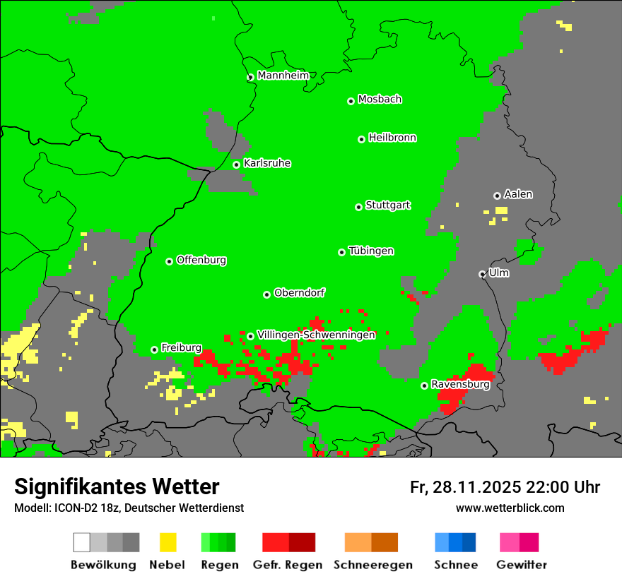 Modellkarten Signifikantes Wetter