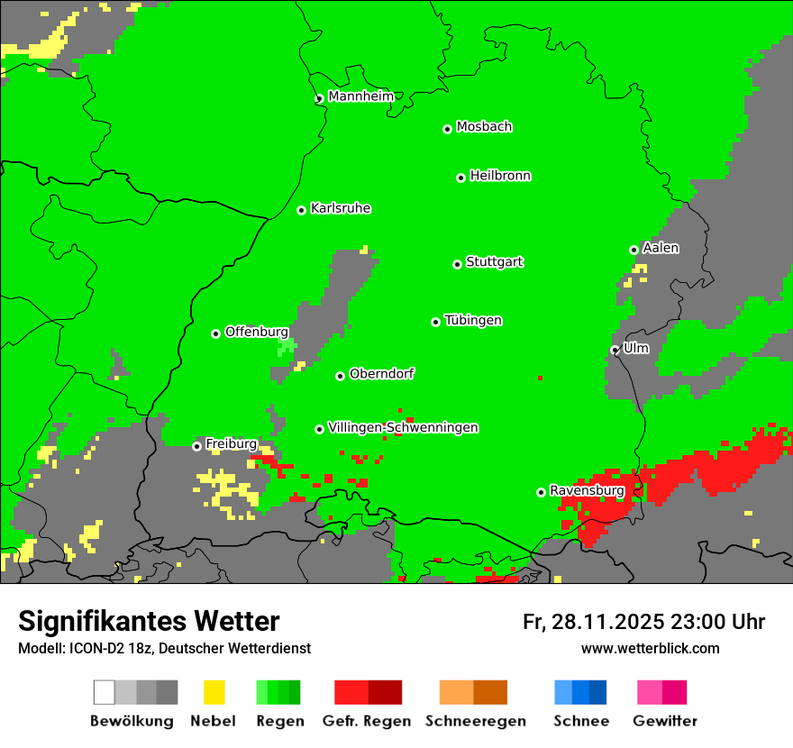 Modellkarten Signifikantes Wetter