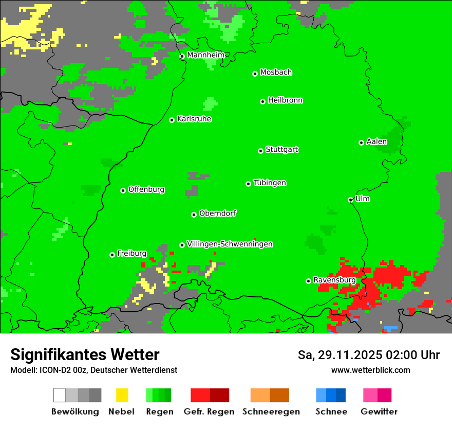 Modellkarten Signifikantes Wetter
