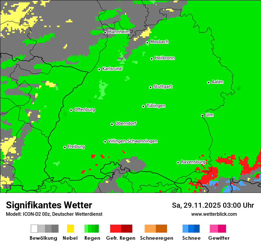 Modellkarten Signifikantes Wetter