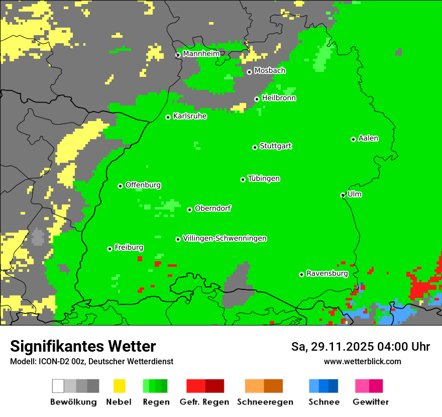 Modellkarten Signifikantes Wetter