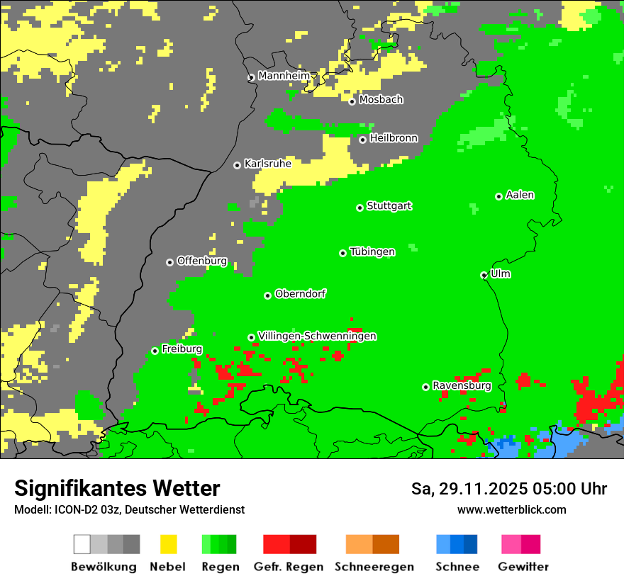 Modellkarten Signifikantes Wetter