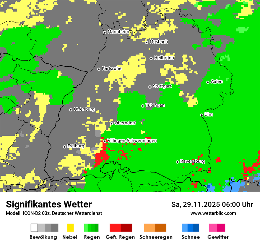 Modellkarten Signifikantes Wetter