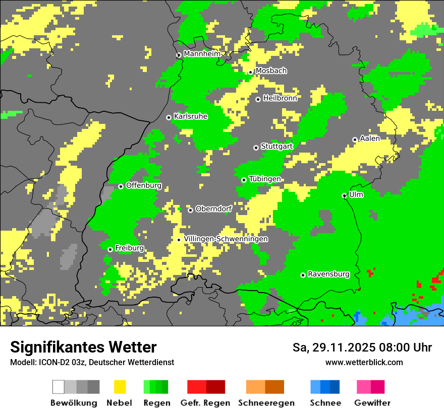 Modellkarten Signifikantes Wetter