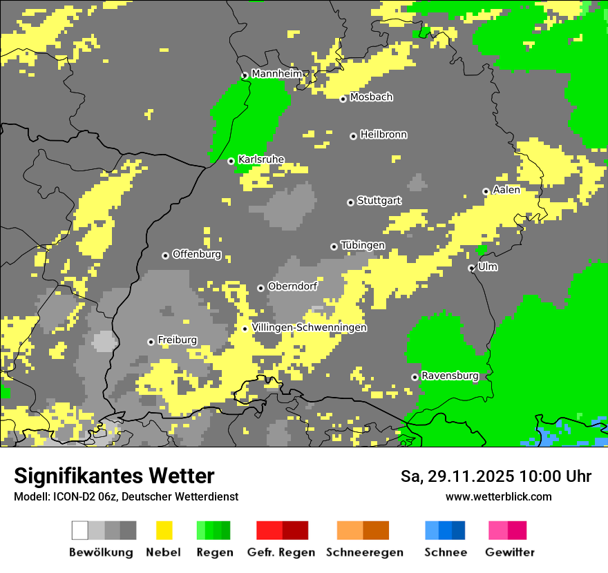 Modellkarten Signifikantes Wetter