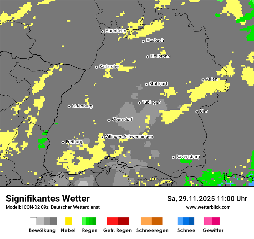 Modellkarten Signifikantes Wetter