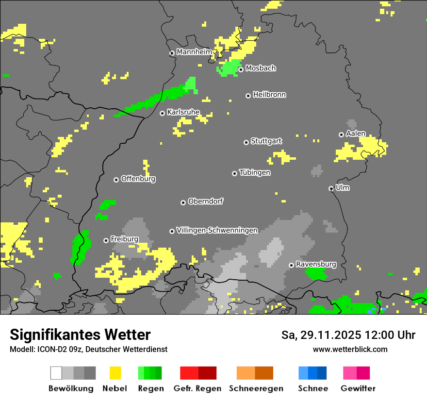 Modellkarten Signifikantes Wetter