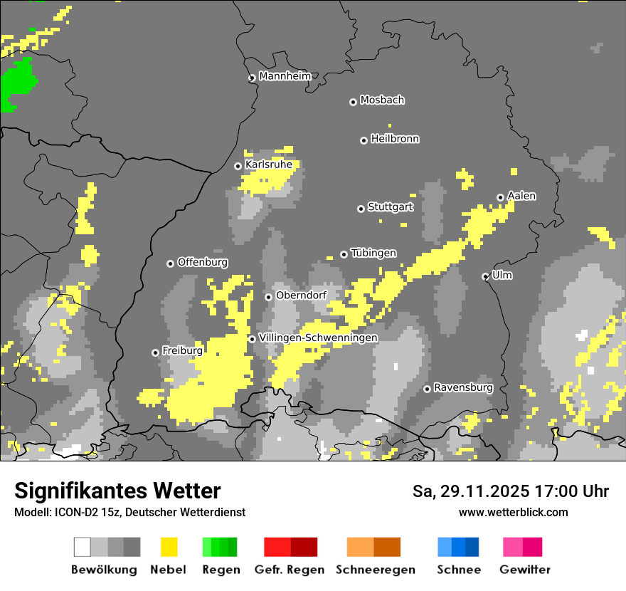 Modellkarten Signifikantes Wetter