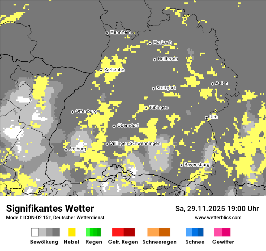 Modellkarten Signifikantes Wetter