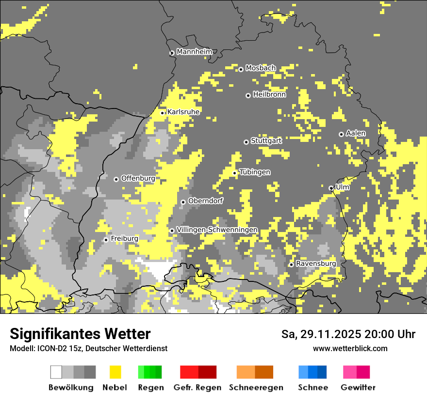 Modellkarten Signifikantes Wetter