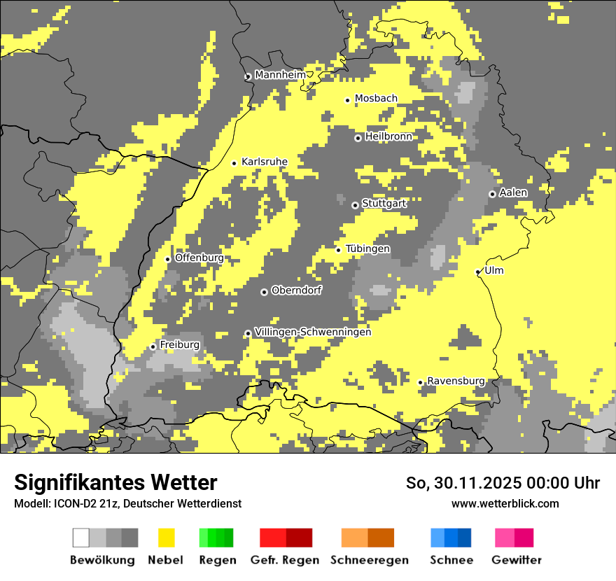 Modellkarten Signifikantes Wetter