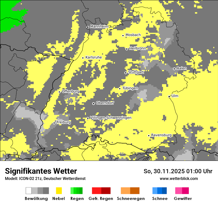 Modellkarten Signifikantes Wetter