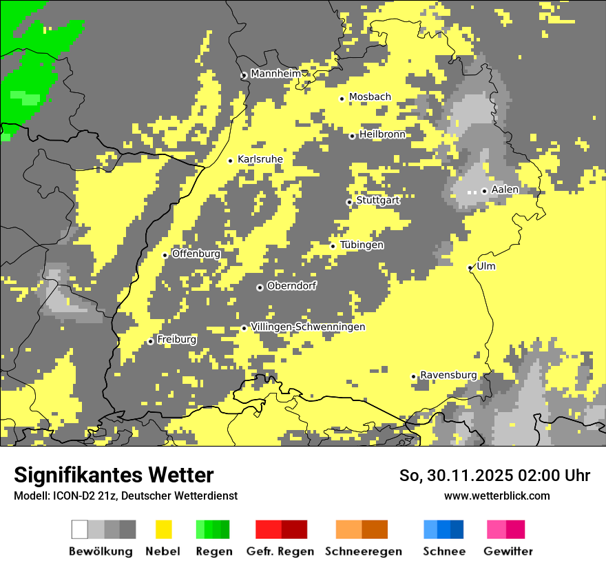 Modellkarten Signifikantes Wetter