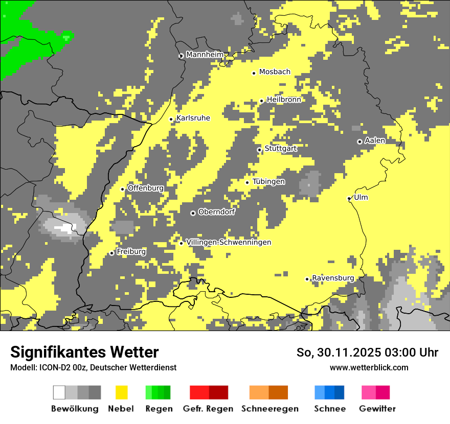 Modellkarten Signifikantes Wetter