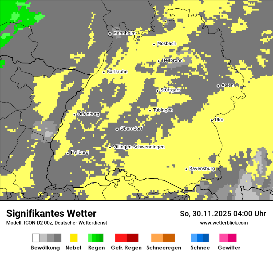 Modellkarten Signifikantes Wetter