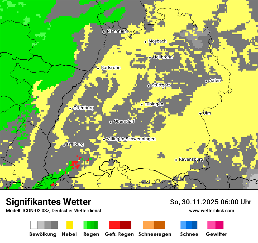 Modellkarten Signifikantes Wetter