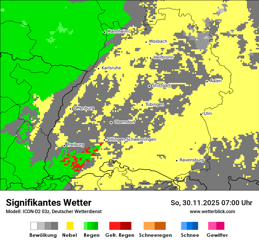 Modellkarten Signifikantes Wetter