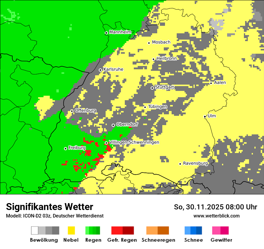 Modellkarten Signifikantes Wetter
