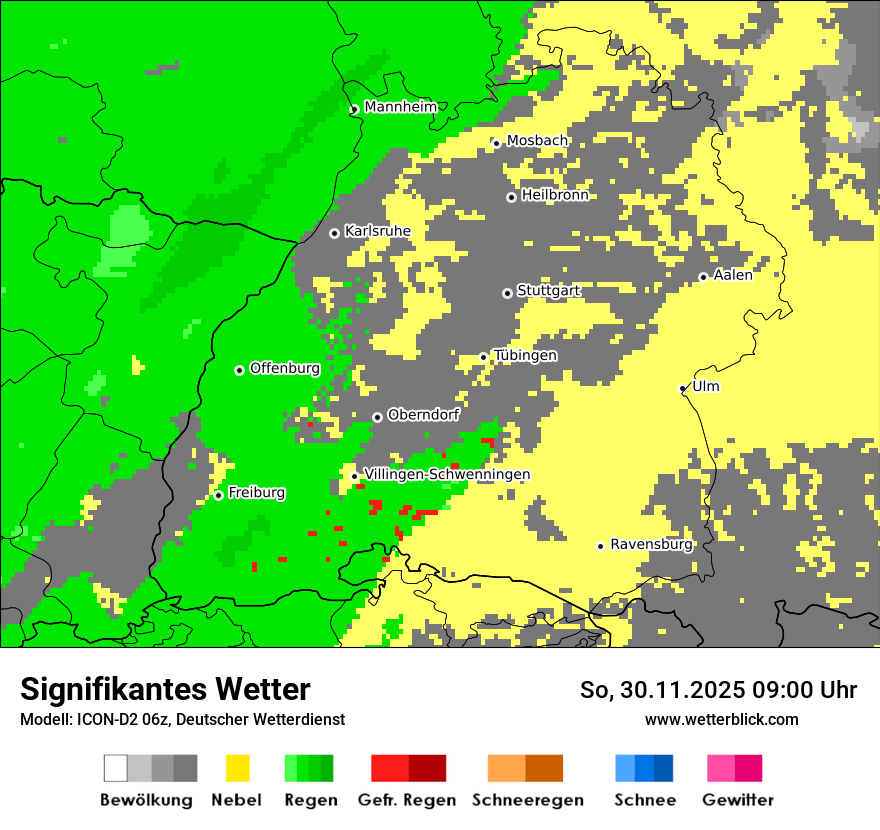 Modellkarten Signifikantes Wetter