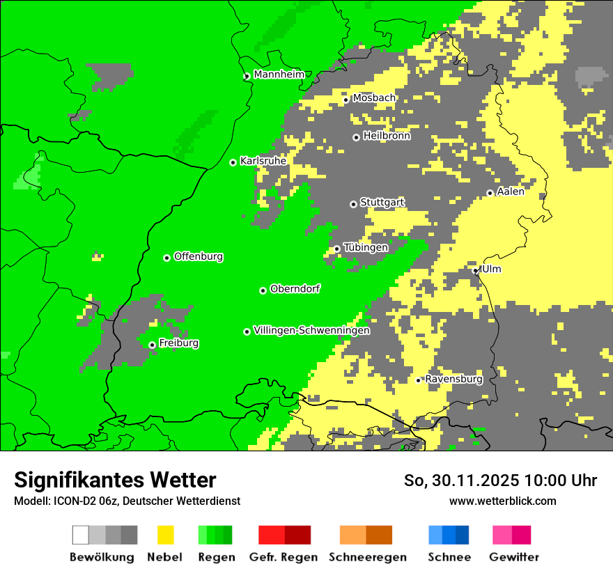 Modellkarten Signifikantes Wetter