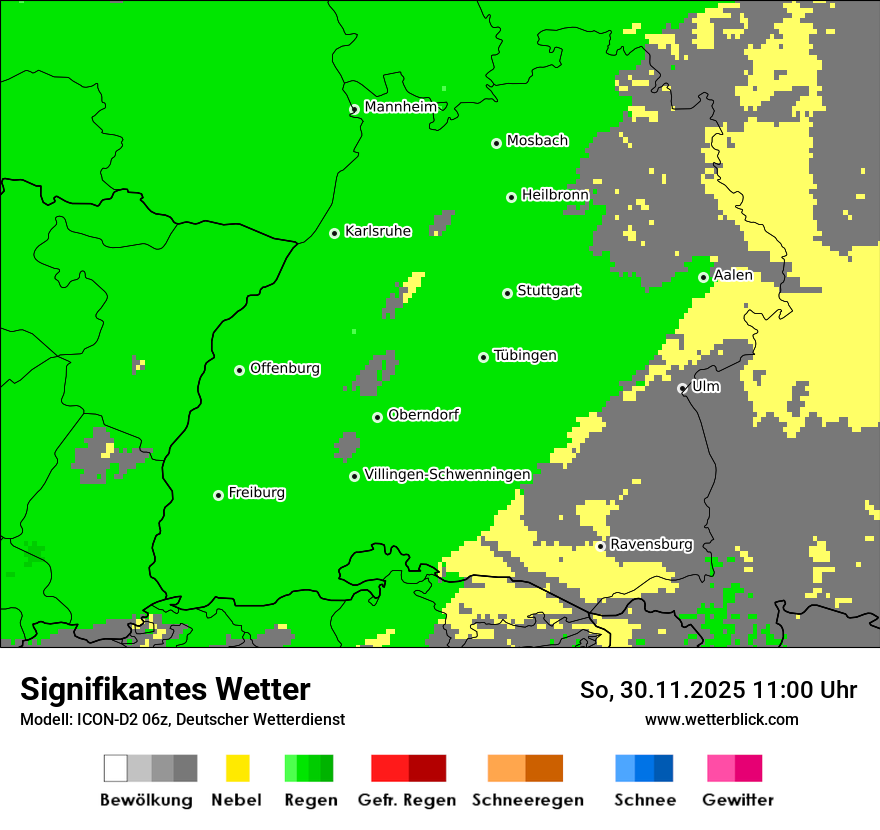 Modellkarten Signifikantes Wetter
