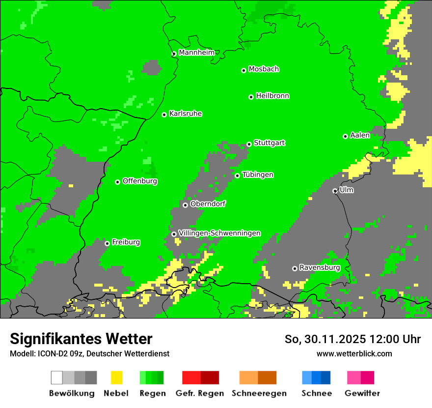 Modellkarten Signifikantes Wetter