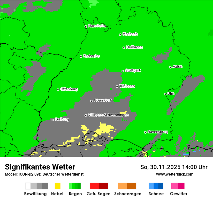 Modellkarten Signifikantes Wetter